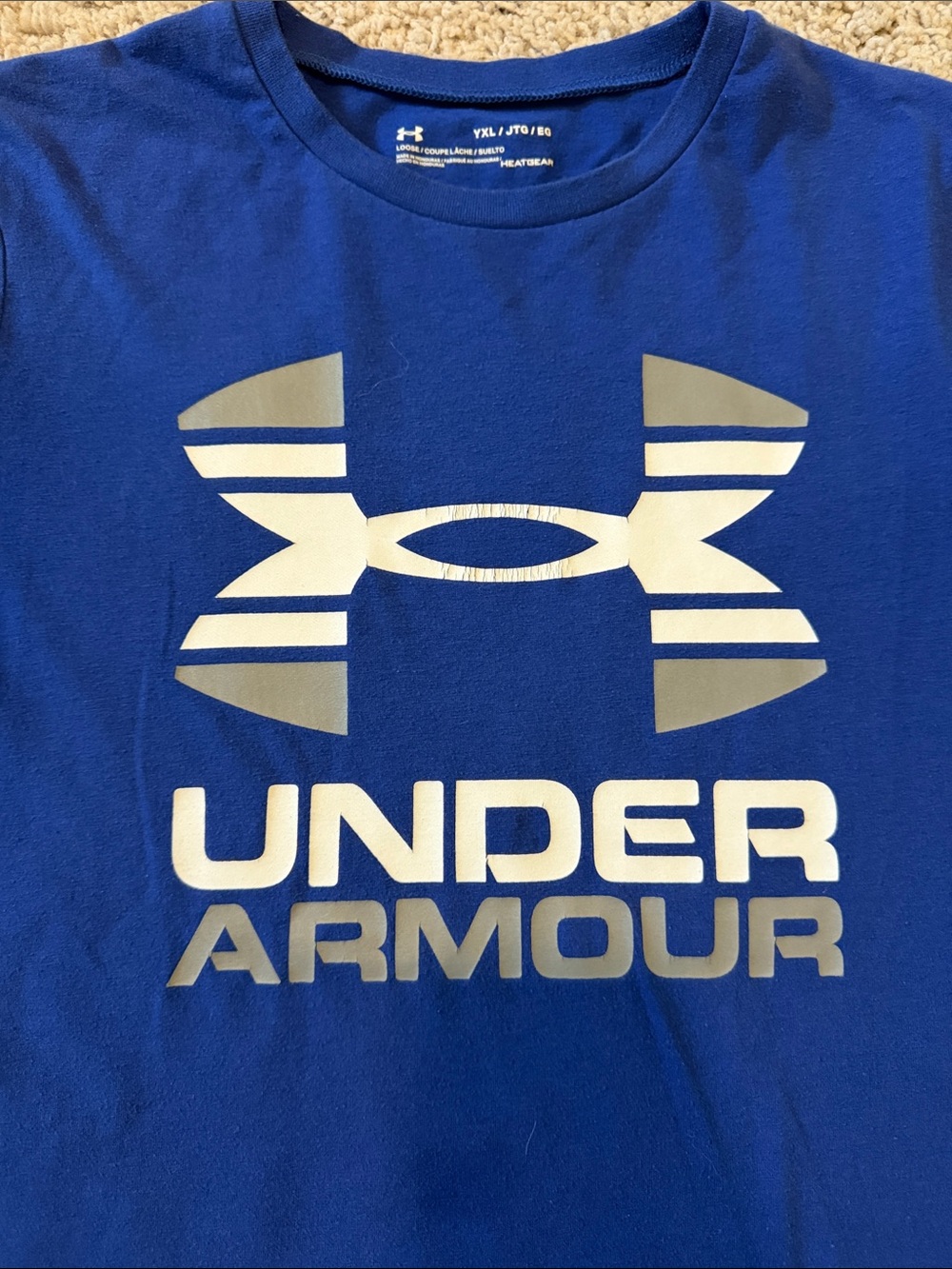 Under Armour Kids Royal Blue Short-Sleeve Logo Tee - Picture 2 of 4